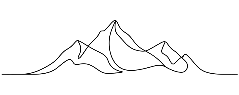 Il·lustració minimalista muntanya